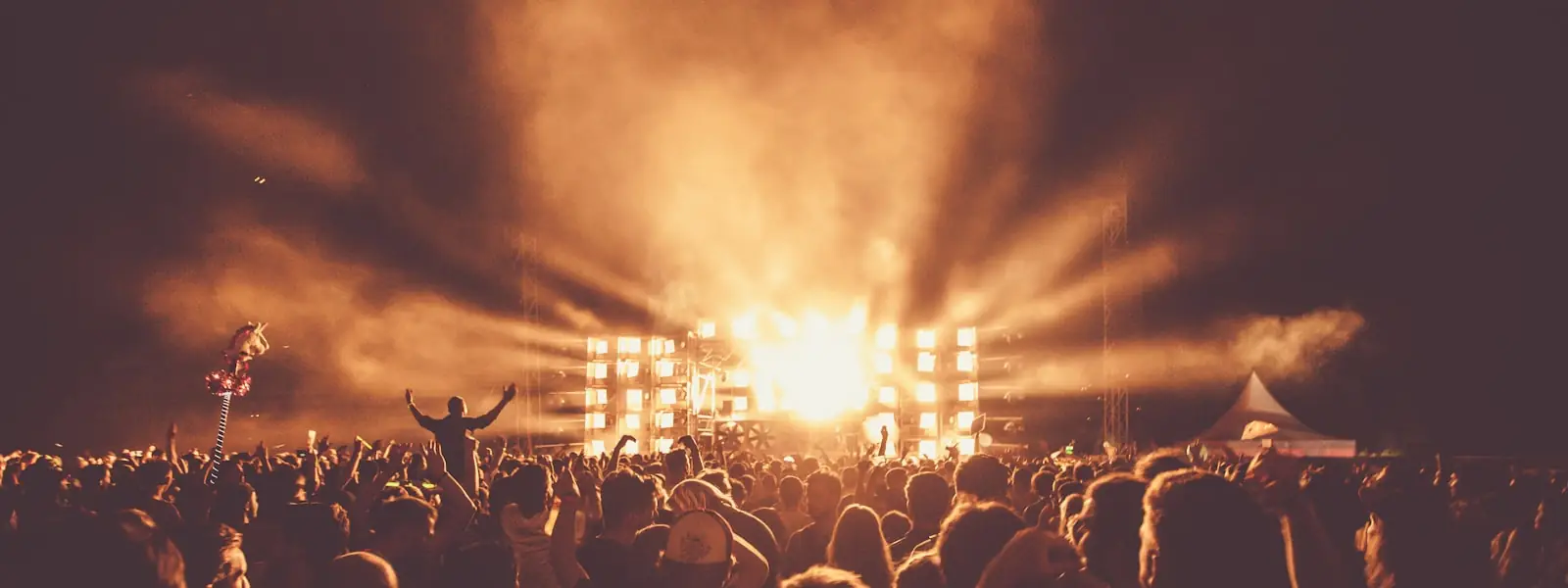 Stage lights over an audience